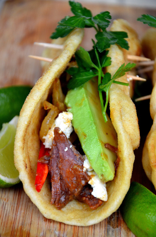 geschmorte Rindertacos